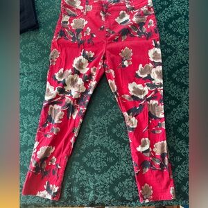 Chico’s Floral “Platinum Jeggings” Pants